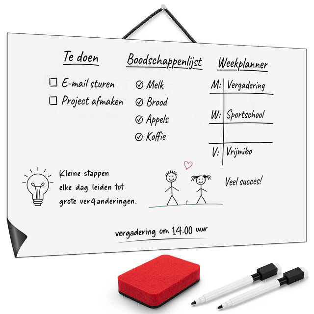 Magnetische A3 planner – Wit