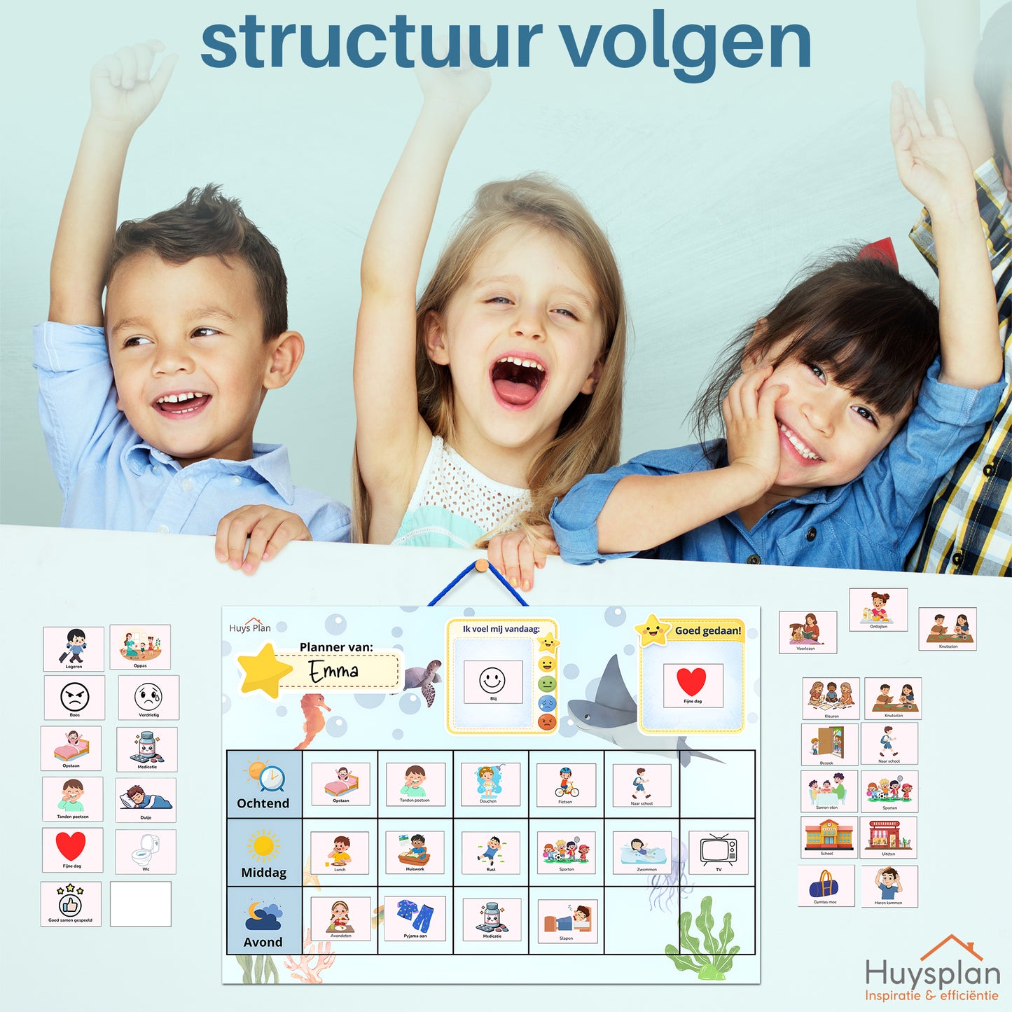 HuysPlan – Dagplanner Ochtend Middag Avond