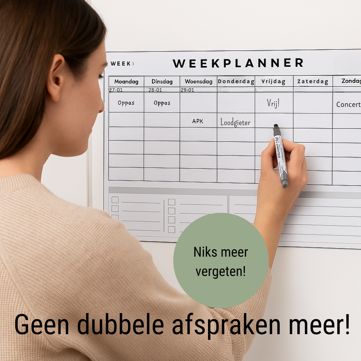 Zelfklevende weekplanner