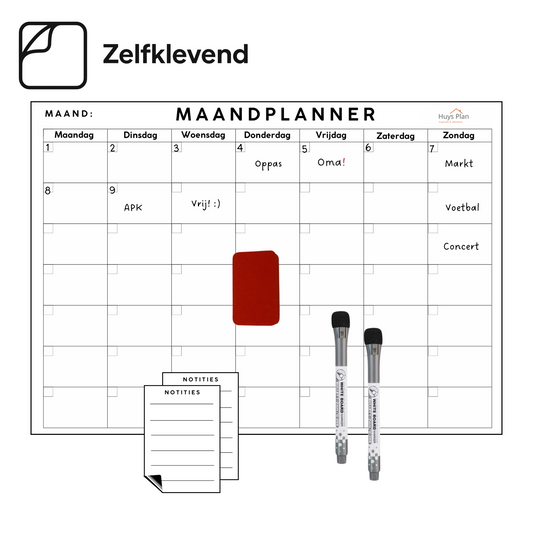 Zelfklevende maandplanner