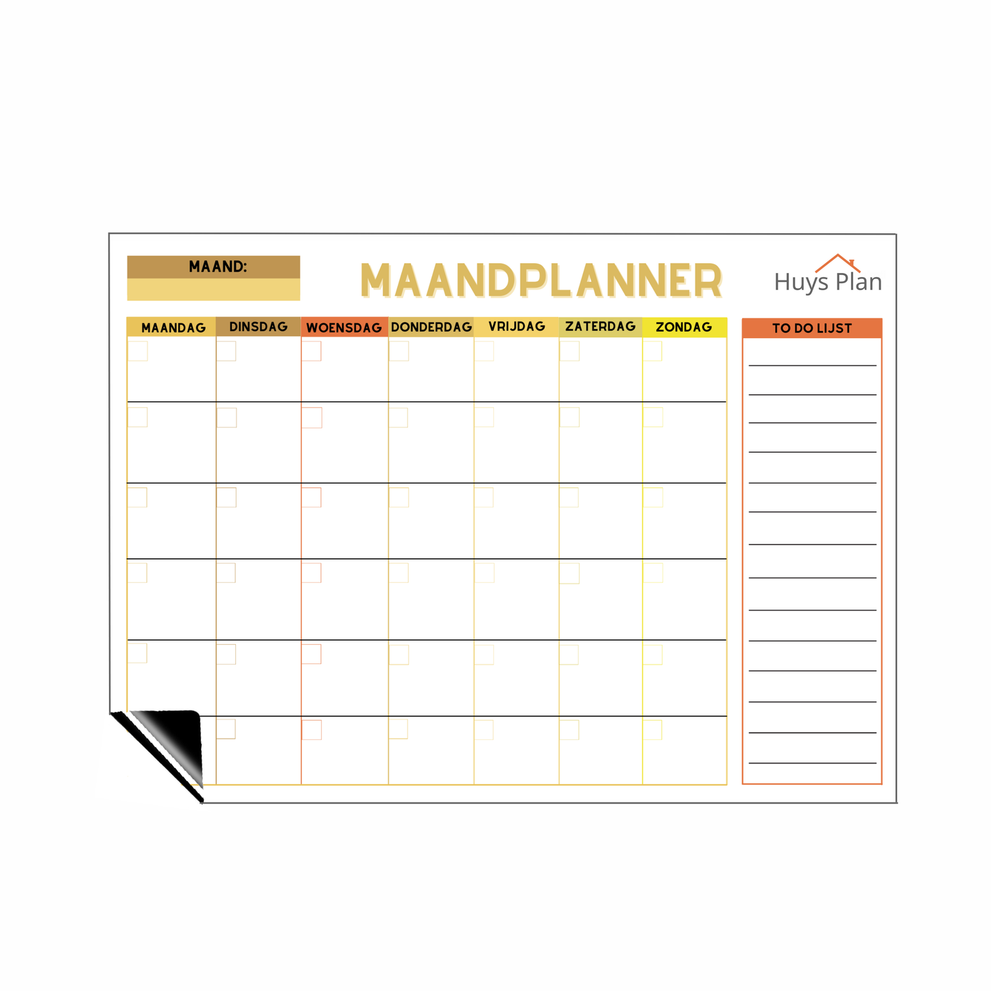 Planner week (kleur)