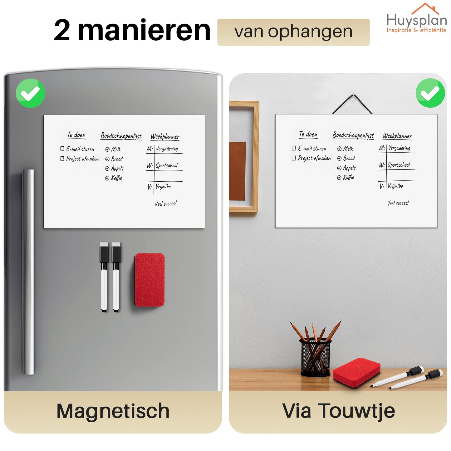Magnetische A3 planner Wit