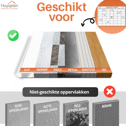 Zelfklevende A3 maandplanner