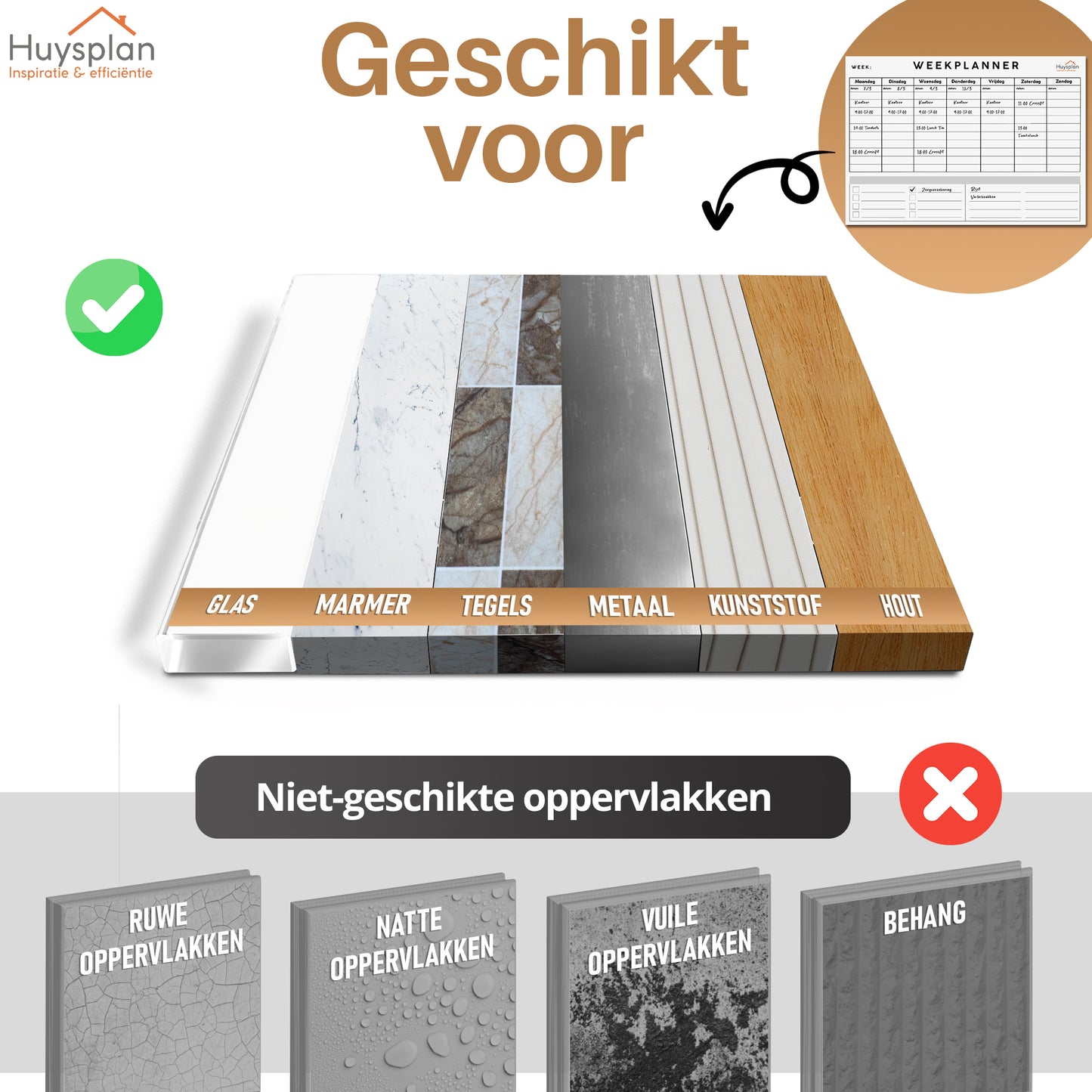Zelfklevende A3 weekplanner