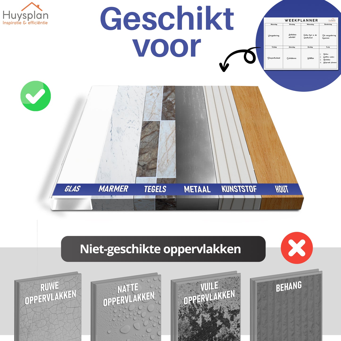 Zelfklevende A4 weekplanner