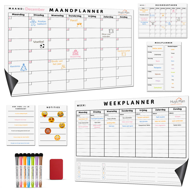 Magnetische A3 20-delige set – Zwart/Wit