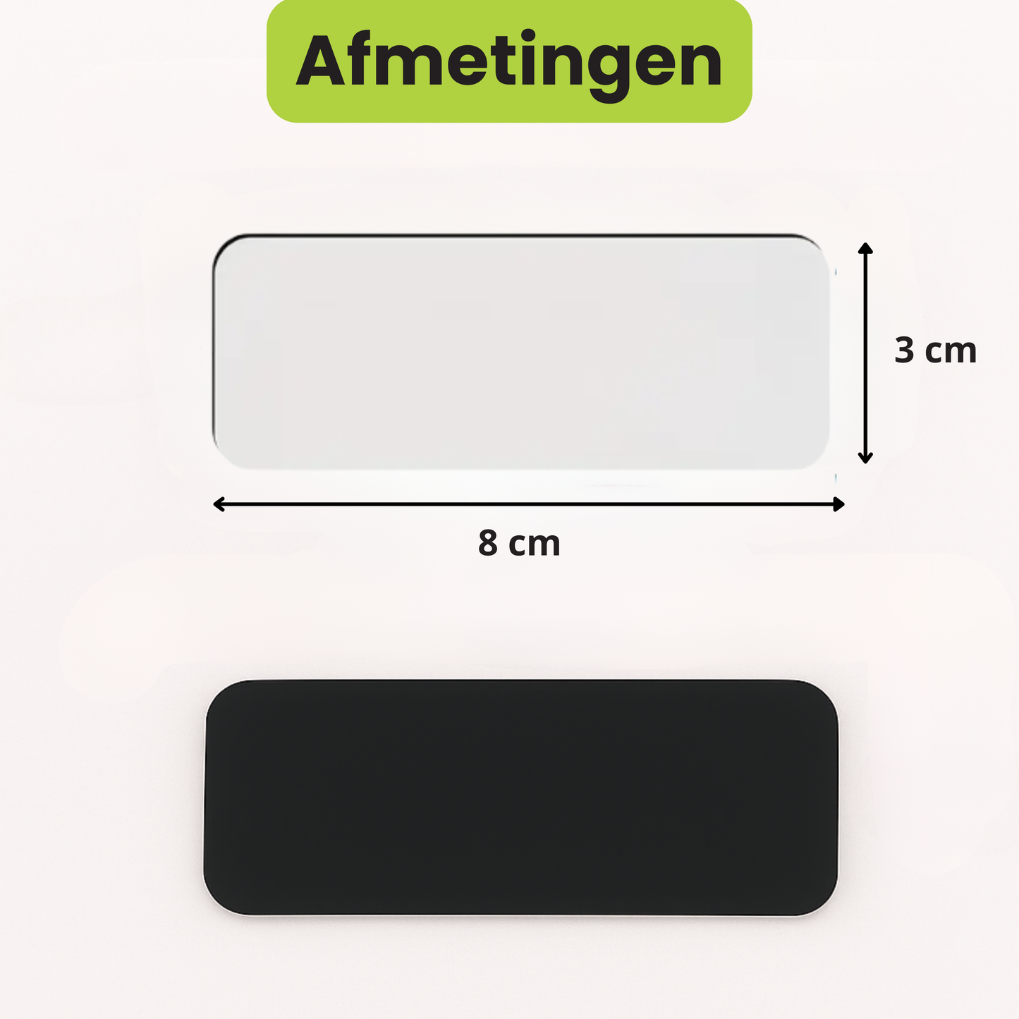 Labels magnetisch 50x wit