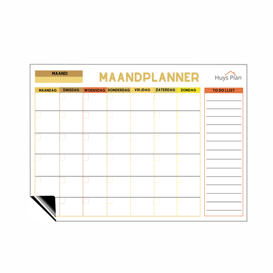 Planner maand kleur