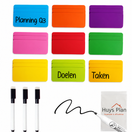 Magnetische labels 36x – 9 kleuren